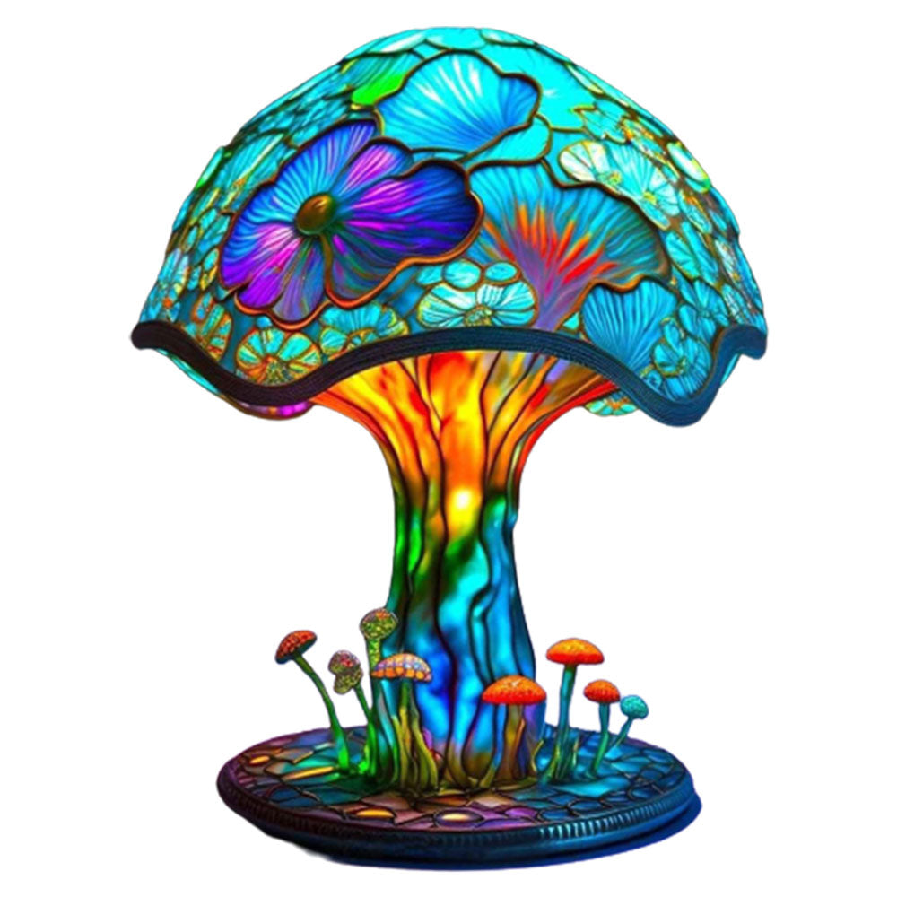 Artistic Glass Mushroom Table Lamp