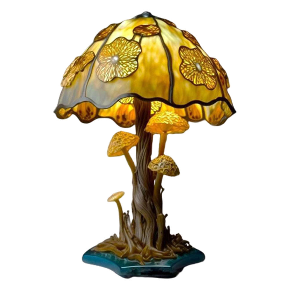 Artistic Glass Mushroom Table Lamp