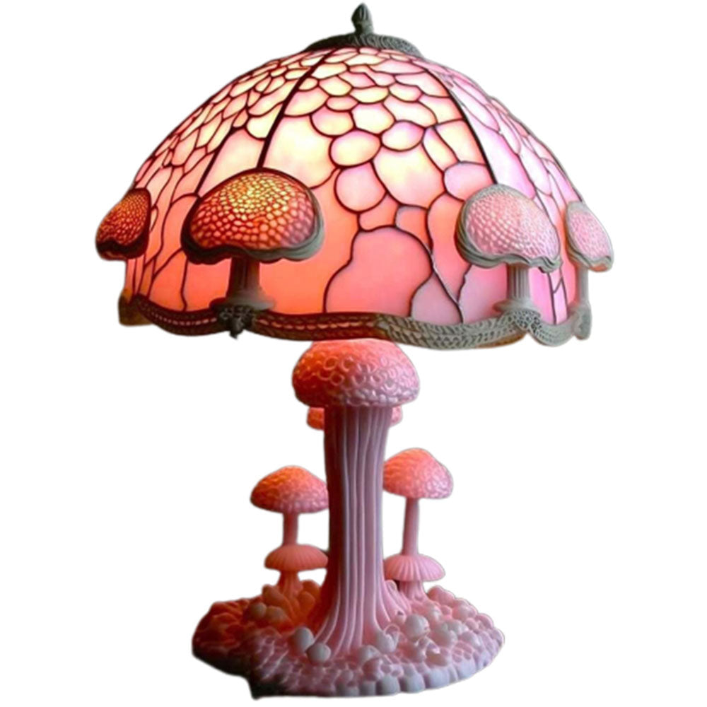 Artistic Glass Mushroom Table Lamp