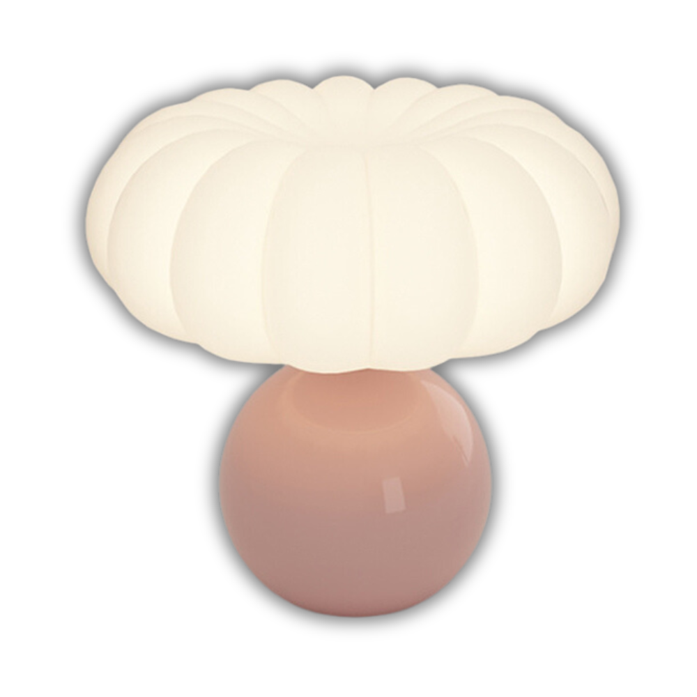 Cream French-Style Bedside Mushroom Lamp with Eye Protection Design