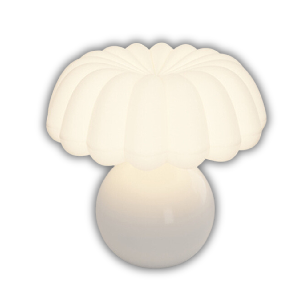 Cream French-Style Bedside Mushroom Lamp with Eye Protection Design