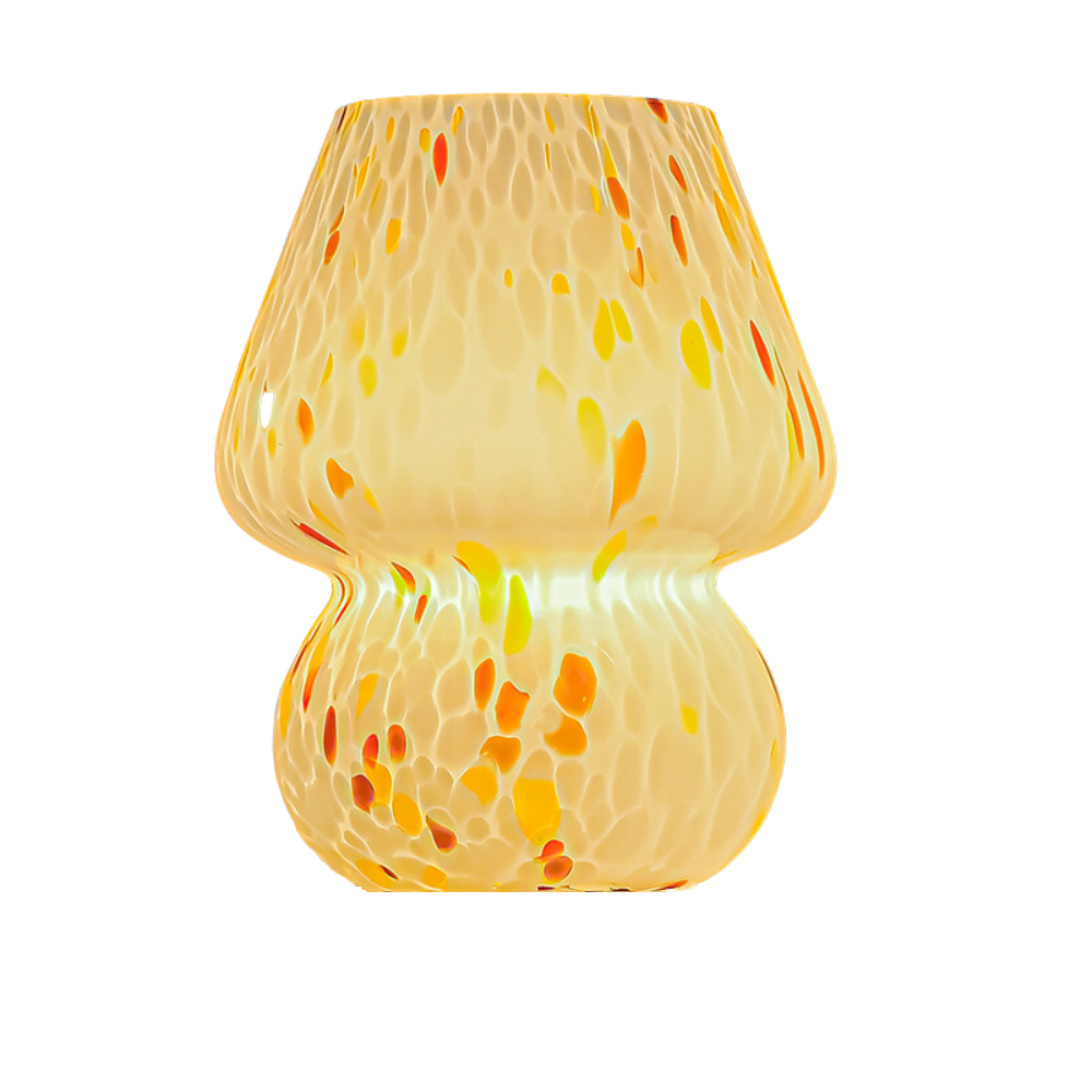 Mushroom Glass Table Lamp - Translucent Vintage Style