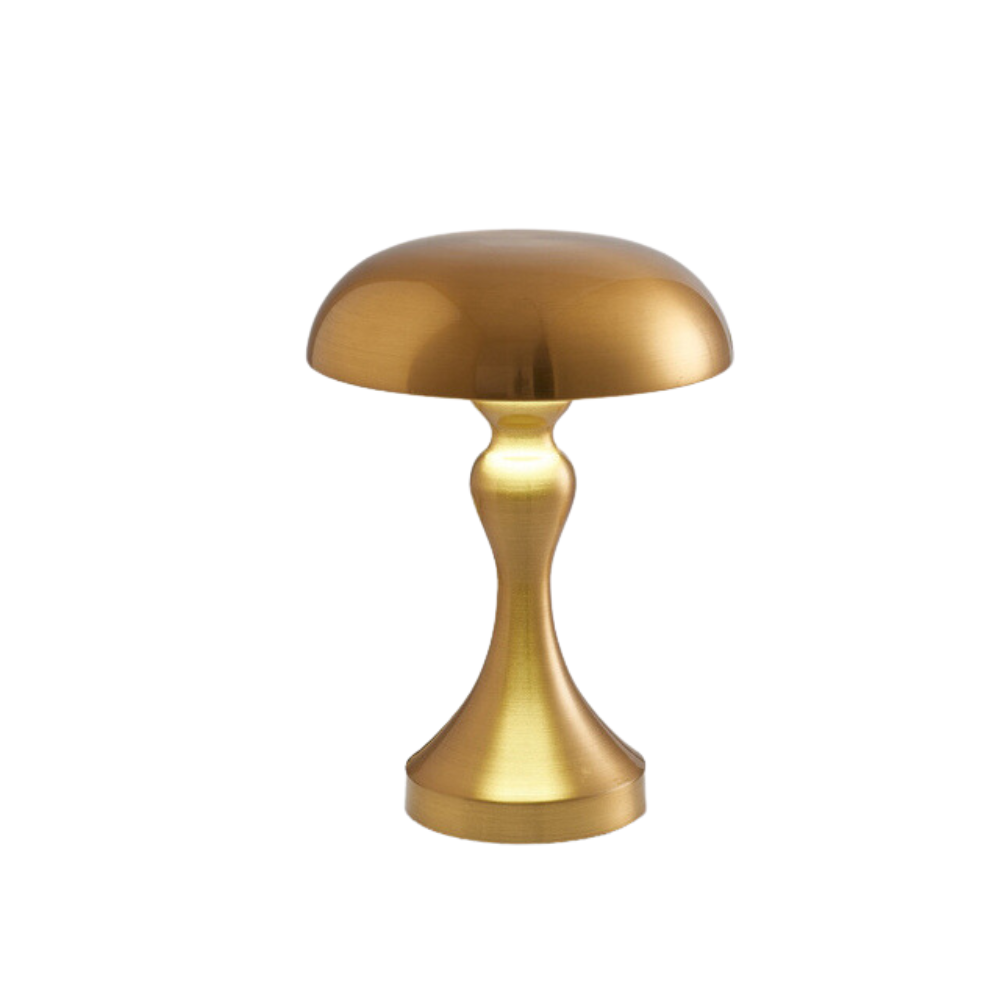 Vintage-Style Gold Mushroom LED Table Lamp with Touch Sensor - Night Lamp